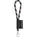 SET Lanyard TUBE Short (Ø 7 mm) mit 9 mm Schnapperkarabiner, Schwarz/Grau
