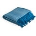 SMOOTH. Decke aus 100% Acryl mit einem Band für Personalisierungskarte (270 g/m²), Blau