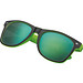 Sonnenbrille aus Kunststoff mit verspiegelten Gläsern, UV 400 Schutz, grün