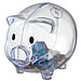 Sparschwein Richy, Transparent Klar