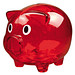 Sparschwein Richy, Transparent Rot
