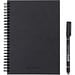 STARTER KIT INFINITEBOOK A5 PLANNER TEXTURE. Set bestehend aus einem Infinitebook mit Hardcover, einem Reinigungsset, einem Marker und einem Halter für Kugelschreiber, Schwarz