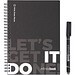 STARTER KIT INFINITEBOOK. Set bestehend aus einem Infinitebook mit Hardcover, einem Reinigungsset, einem Marker und einem Kugelschreiberhalter, Schwarz