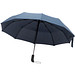 Sturmsicherer Automatik Taschenschirm aus Pongee mit Softgriff, dunkelblau
