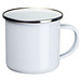Sublimations Emaille Tasse , weiss
