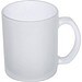 Sublimationstasse aus gefrostetem Glas LEA, transparent