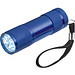 Taschenlampe aus Aluminium mit 9 LEDs, inkl. Batterien in einer Box, blau