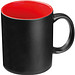 Tasse aussen schwarz, innen farbig, rot