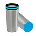 Thermobecher RETUMBLER-myDRINQEO, silber/hellblau