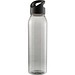 Trinkflasche Active Wave, 650 ml , RENEW, transparent-schwarz/schwarz