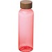 Trinkflasche aus PET mit Bambusdeckel, 500ml , rot