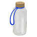 Trinkflasche Natural inkl. Strap, 1000 ml, transparent/blau