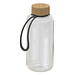 Trinkflasche Natural inkl. Strap, 1000 ml, transparent/schwarz