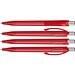 uma® BEAT transparent Druckkugelschreiber, rot