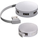 USB-Hub aus Kunststoff mit 4 Anschlüssen, weiss USB-Hub aus Kunststoff mit 4 Anschlüssen, weiss