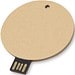 USB-Stick 2.0 rund aus recyceltem Papier, Kraftpapier, 2GB