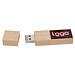USB-Stick Holz mit Leuchtlogo, 16 GB, ahorn