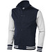 Slazenger™ Unisex College Jacke Varsity, dunkelblau,weiß, M Slazenger™ Unisex College Jacke Varsity, dunkelblau,weiß, M