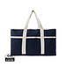 VINGA Volonne AWARE™ Strandtasche aus recyceltem Canvas, navy blau, off white