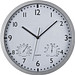 Wanduhr mit Hygro - und Thermometer, weiss