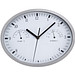Wanduhr mit Hygro- und Thermometer, oval, weiß