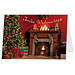 Grußkarte Weihnachten, Motiv Kamin, ohne Innendruck