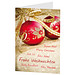 Grußkarte Weihnachten, Motiv Weihnachtskugeln, Danke an Mitarbeiter