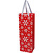 Weihnachtstragetüte aus Papier für eine Flasche, rot
