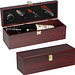 Weinbox aus Holz mit Kellnermesser für 1 Flasche, braun Weinbox aus Holz mit Kellnermesser für 1 Flasche, braun