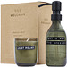 Wellmark Discovery Seifenspender und Duftkerze ´dunkler Bernstein´-Set, 200 ml (Seifenspender) und 150 g (Duftkerze), waldgrün