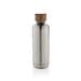 Wood Vakuumflasche aus RCS recyceltem Stainless-Steel, silber