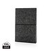 XD COLLECTION A5-Softcover-Notizbuch aus GRS zertifiert recyceltem Filz, schwarz