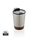 XD COLLECTION GRS rPP Edelstahl-Kaffeebecher mit Kork, silber
