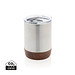 XD COLLECTION Kleine Vakuum-Kaffeetasse aus RCS rSteel & Kork, silber