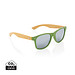 XD COLLECTION Sonnenbrille aus Bambus und RCS recyceltem Kunststoff, grün