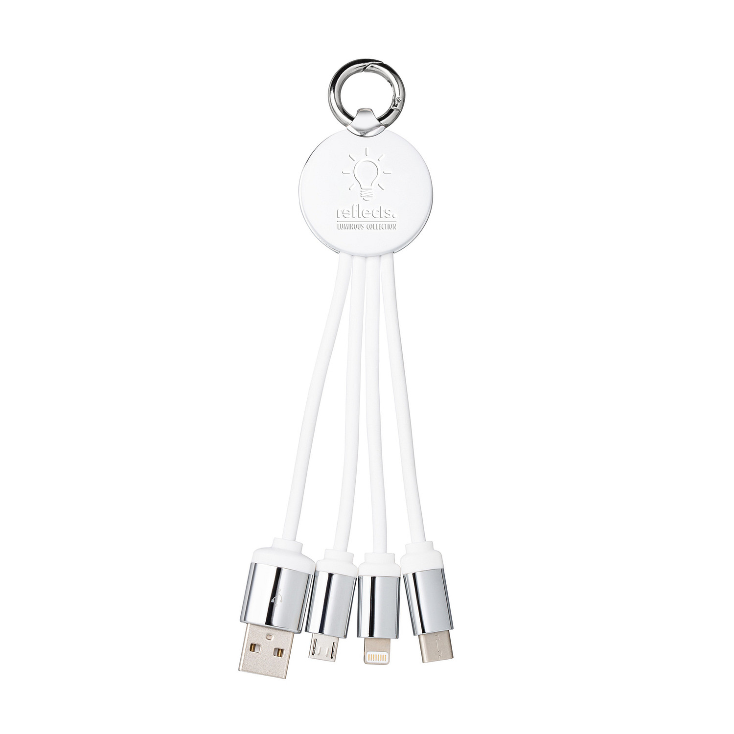 Reeves® 3 In 1 Ladekabel Mit Beleuchtung Puhalani Weiß Weiß