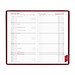 Taschenkalender Pocketdata RedLine mit geheftetem Kalendarium 2026, bordeaux