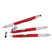 6 in 1 Touch-Kugelschreiber, blaue Mine, rot-metallic