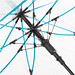 FARE® Automatik-Stockschirm Pure, transparent/petrol