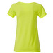 JAMES & NICHOLSON Damen T-Shirt Basic aus Bio-Baumwolle, gelb, XS