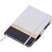 A5 Notizbuch mit Kugelschreiber, weiß