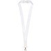 Addie Sublimation Lanyard mit Sicherheitsverschluss aus recyceltem PET Kunststoff, weiss, 25mm