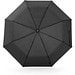 AIDEN. Regenschirm 21", aus recyceltem Polyester (100% rPET) Pongee 190T, in 3 Teile faltbar, Schwarz