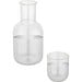 Amelie Set aus Glaskaraffe und Tasse, matt, transparent