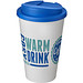 Americano® 350 ml Isolierbecher mit auslaufsicherem Schraubverschluss, weiß/mittelblau