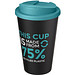 Americano® Eco 350 ml recycelter Becher mit auslaufsicherem Deckel, aquablau