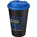 Americano® Eco 350 ml recycelter Becher mit auslaufsicherem Deckel, mittelblau