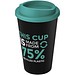 Americano Eco recycelter Becher, 350 ml, schwarz/aquablau