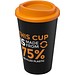 Americano Eco recycelter Becher, 350 ml, schwarz/orange