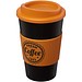 Americano Isolierbecher mit Schutzring, 350 ml, schwarz,orange